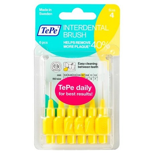 TePe Interdental Brush Yellow 0.7mm RangePlus