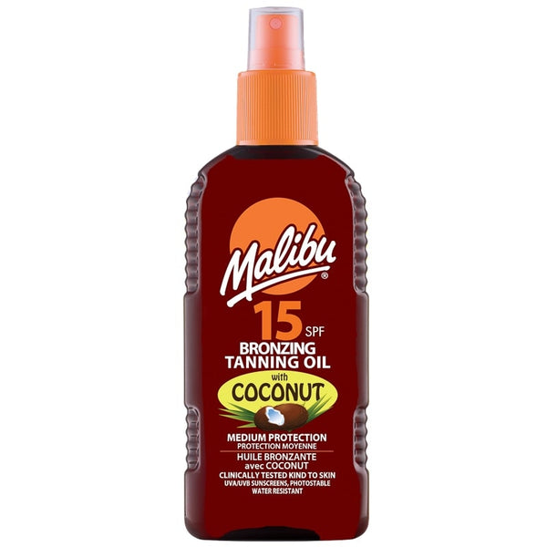 Malibu Bronzing Tanning Oil With Coconut SPF 15 200ml