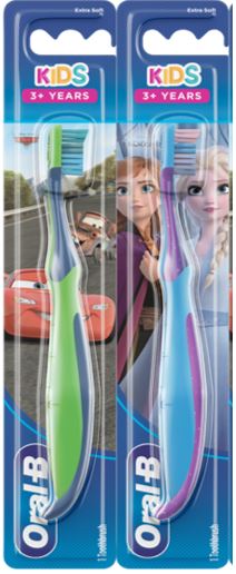 Oral-B Stages-3 Manual Toothbrush 3+ Years (Princess or Cars Characters) Packaging varies- Unit 1 Each