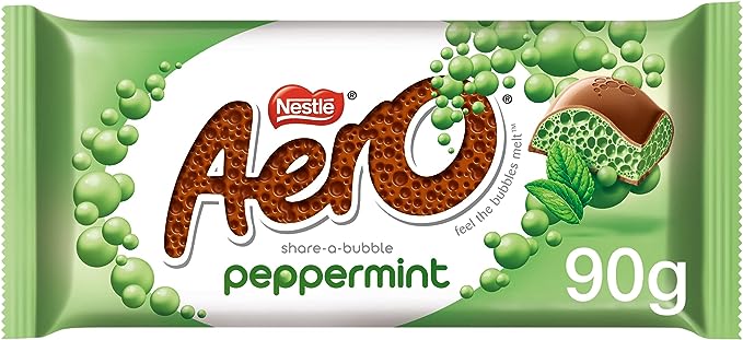 Aero Peppermint Mint Chocolate Sharing Bar, 90 g  ( Exp 10/2023)