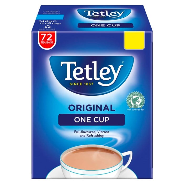 Tetley One Cup Tea Bags 72 Tea Bags