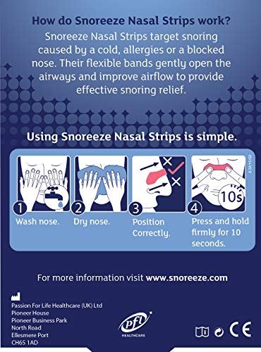 Snoreeze Snoring Relief Nasal Strips S/M 20s