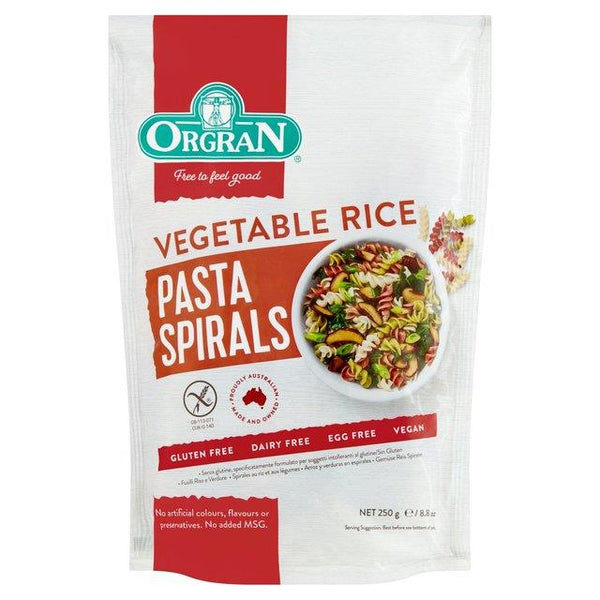 Orgran - Vegetable Rice Spirals 250g