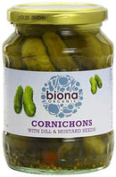 Biona Cornichons With Dill & Mustard Seeds 330g