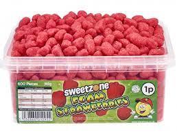 Sweetzone Foam Strawberries Tub 960g