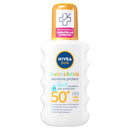 Nivea Kids Protect and Sensitive Sun Spray with SPF 50 , Very High - 200 ml