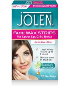 Jolen Sensitive Skin Facial Strip Wax (16 Strips)