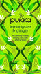 Pukka Herbal Teas Lemongrass And Ginger Caffeine Free 20 Count - 36g