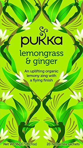 Pukka Herbal Teas Lemongrass And Ginger Caffeine Free 20 Count - 36g