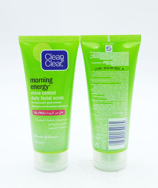 Clean & Clear Morning Energy Shine Control Daily Facial Scrub 100ml