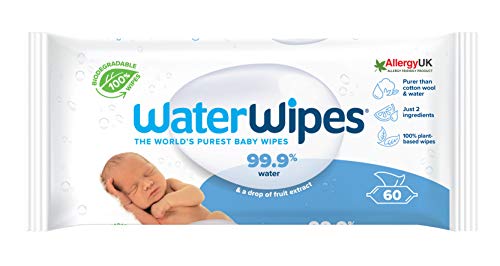 Waterwipes Sensitive Newborn Biodegradable Baby Wipes 60s