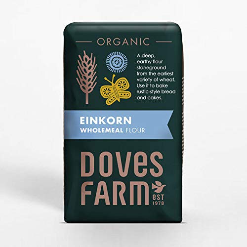 DOVES FARM Organic Einkorn Wholemeal Flour, 1 KG - Pack of 5