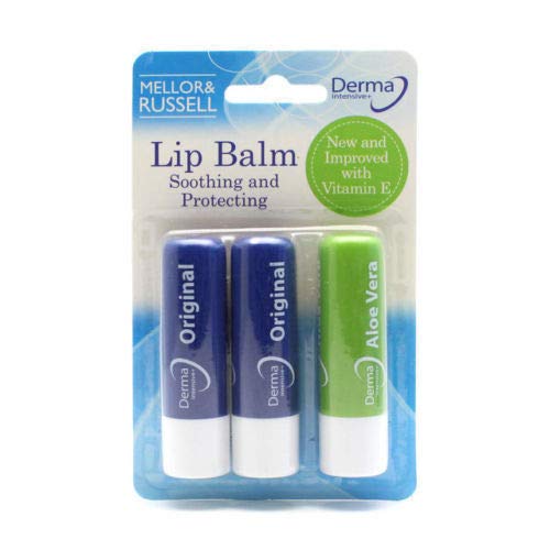 Derma Soothing and Protecting Lip Balms Triple Pack
