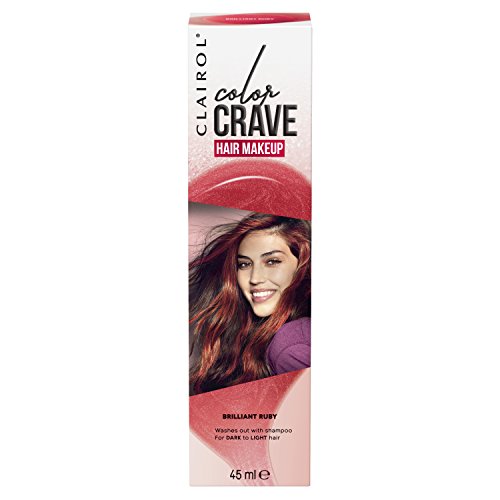 Clairol Colour Crave Non-Permanent Hair Makeup Brilliant Ruby 45ml