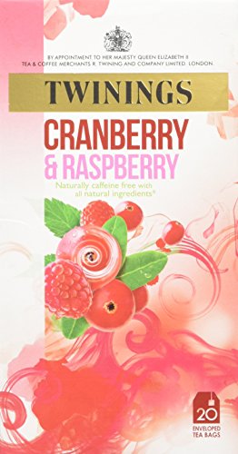 Twinings Cranberry and Raspberry 20 Enveloped Tea Bags 40g