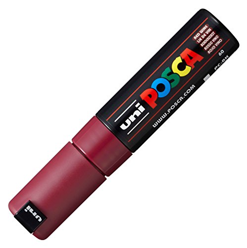 Red Wine Posca PC-8K Marker 8.0mm Chisel Tip