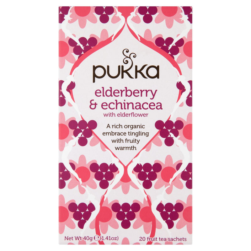 Pukka Elderberry and Echinacea Tea 20 Sachets 40g