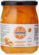 Biona Organic Apricot Halves In Rice Syrup 550g