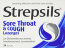 Strepsils Sore Throat And Cough Lozenges - 24 Lozenges