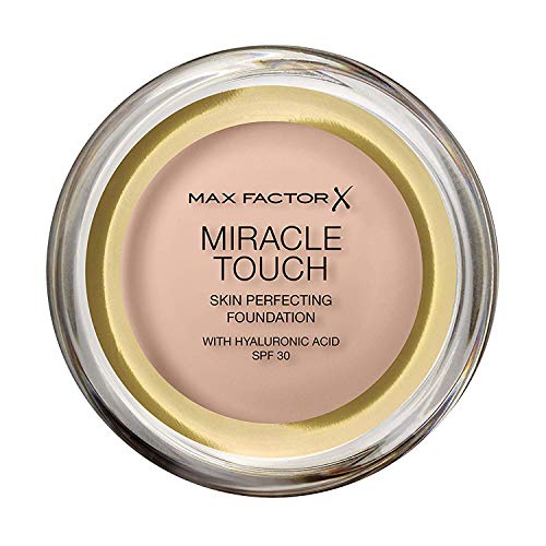 Max Factor Miracle Touch Foundation SPF 30 and Hyaluronic Acid, 38 Light Ivory