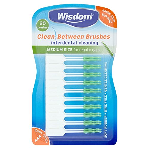 Wisdom Medium Green Clean Between Interdental Brushes 20s