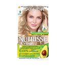 Garnier Nutrisse Permanent Hair Dye, Natural-looking, hair colour result, For All Hair Types, 9 Light Blonde