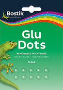 Bostik Removable Sticki Dots 10mm Pack of 64 - Color: Clear