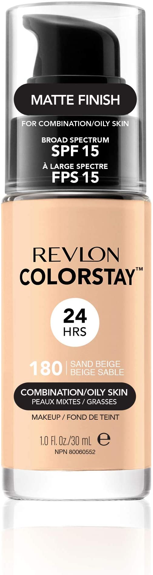 Revlon Colorstay Foundation for Combination/Oily Skin with Saliclyic Acid, SPF 15, Sand Beige