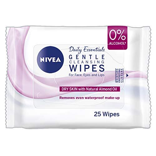 Nivea Daily Essentials 3-In-1 Gentle Facial Cleansingwipes Dry Skin 25 Wipes