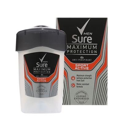 Sure Men Maximum Protection Active Antiperspirant Deodorant Cream 45ml