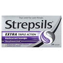 Strepsils Extra Triple Action Blackcurrant Lozenges