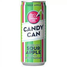 Candy Can Sparkling Sour Apple Zero Sugar Can 330ml