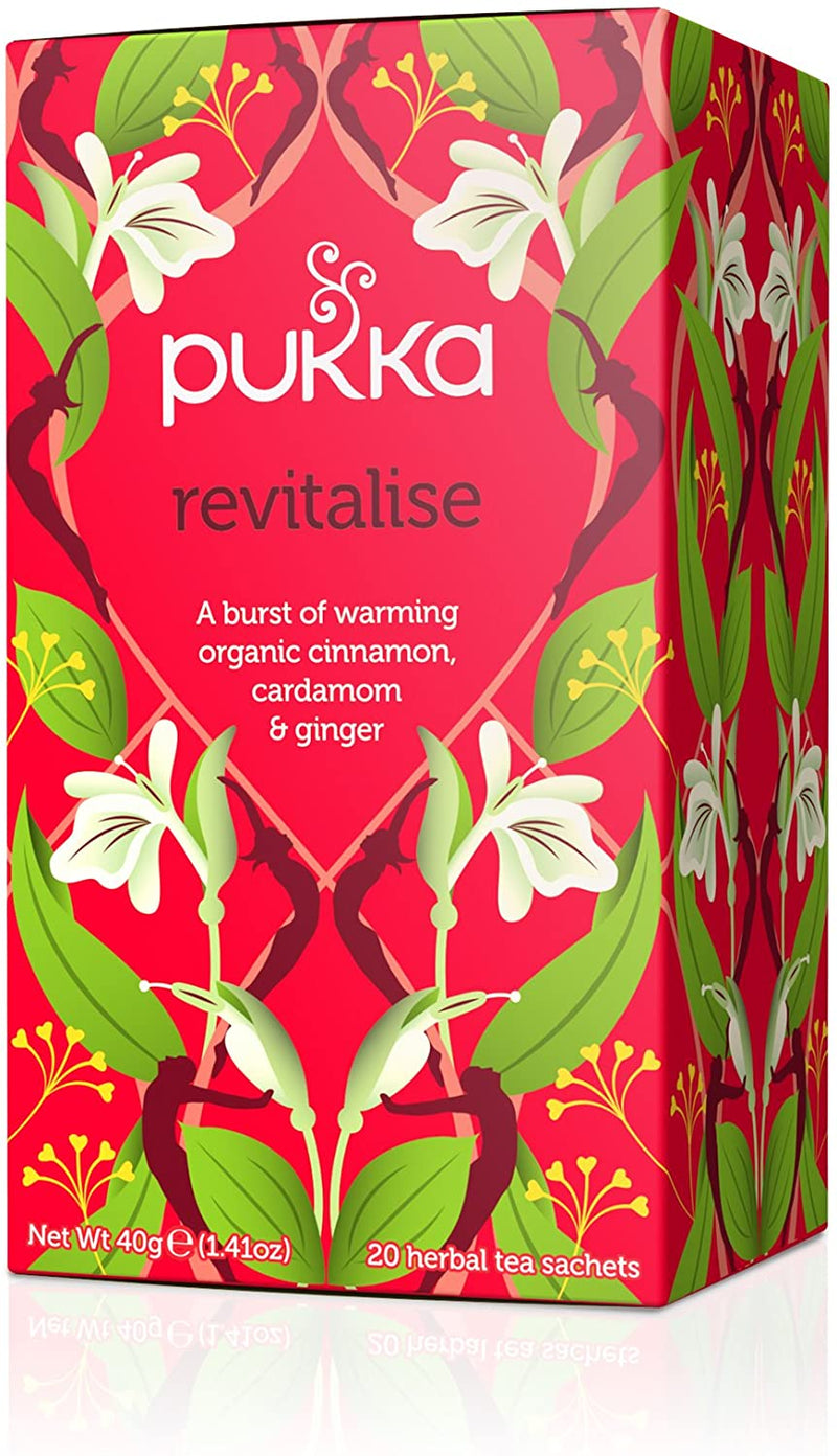 Pukka Herbal Teas Revitalise - Organic Cinnamon And Ginger Tea, 20 Bags - 40g