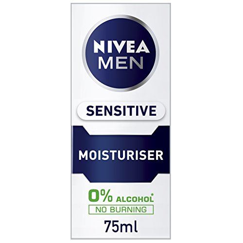 Nivea Men Sensitive Moisturiser, 0% Alcohol Skin Care 75 ml