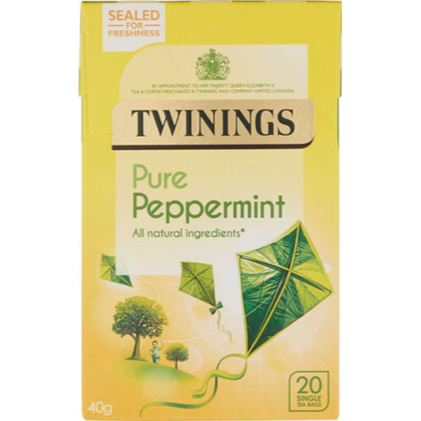 Twinings Pure Peppermint 20 Single Tea Bags - 40g