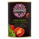 Biona Tomatoes - Chopped With Basil 400g