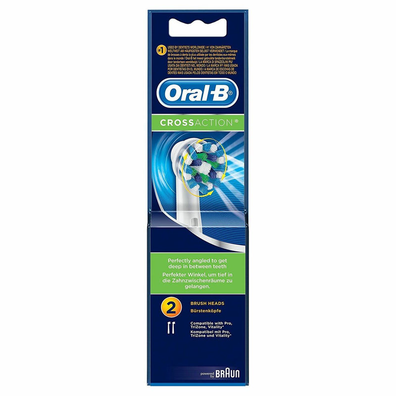 Oral-B CrossAction Electric Toothbrush Replacement 2 Brush Heads Refill