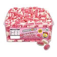 Sweetzone Strawberry Puffs Tub 960g