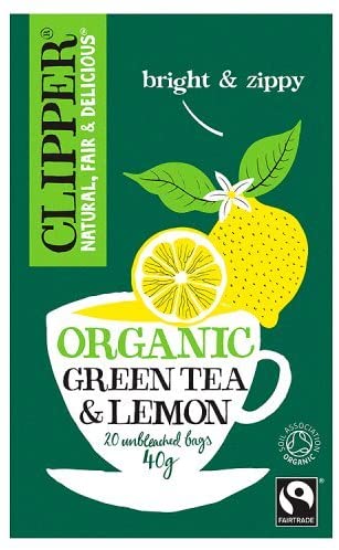 Clipper Organic Fairtrade Green with Lemon 20 Tea Bags - 40g