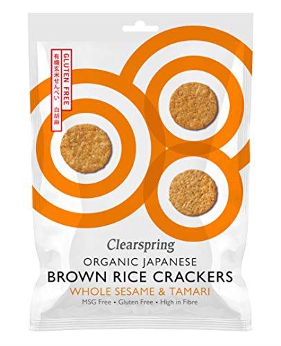 Clearspring  Brown Rice Crackers - Whole Sesame 40g