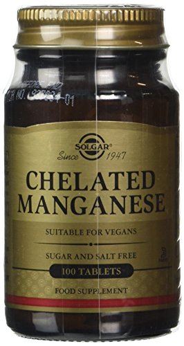 Solgar Chelated Manganese Tablets 100 Count