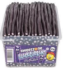 Sweetzone Blackcurrant Pencils Tub 1200g