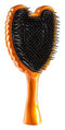 Tangle Angel Hair Brush - Detangles Wet And Dry Hair - Ergonomic Shape With Heat Resistant Antibacterial Bristles - For All Hair Types - Omg Orange