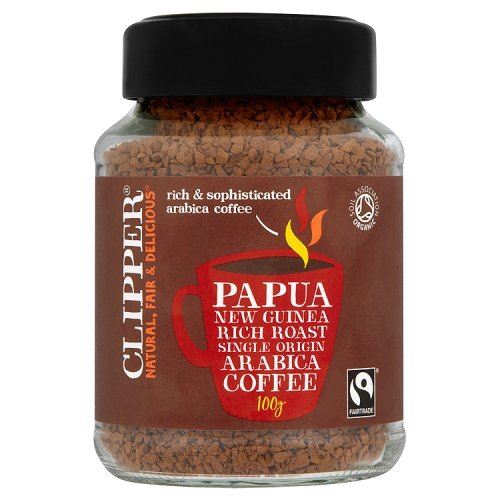 Clipper Fairtrade Organic Papua New Guinea Rich Roast Instant Coffee - 100 Grams