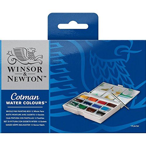Winsor & Newton Cotman Watercolour Box 12 Half Pans