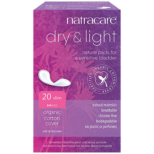 Natracare Organic And Natural Dry And Light Incontinence Pad 20-Count