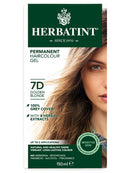 HERBATINT, Permanent Haircolour Gel,  7D Golden Blonde, 100% Grey Cover Hair Colour - 150ml
