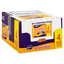 Cadbury crunchie 4 Bars 104.4g - Pack of 10 (WHOLECASE) *(EXP-BBE JUNE 2023) UK ONLY*