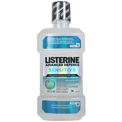 Listerine 500ml Advanced Defence Sensitive Mouthwash Fresh Mint