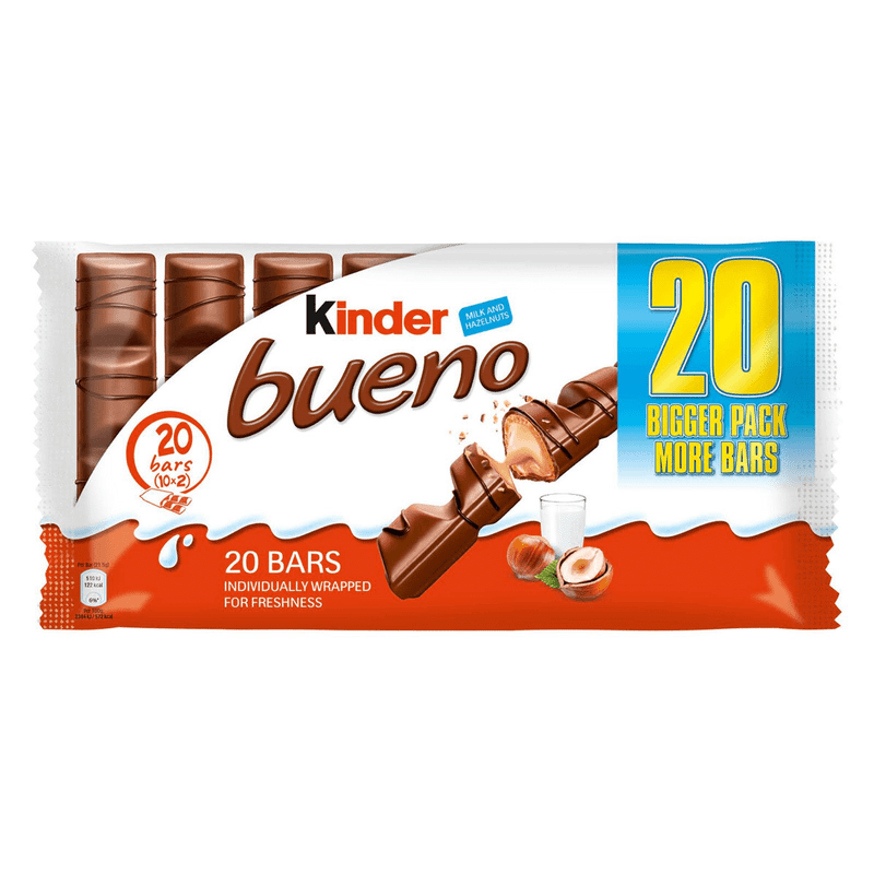 Kinder Bueno Chocolate Bars 43g PACK OF 10 